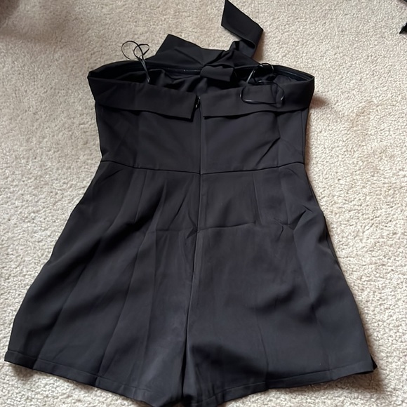 Bow front romper black - Black / Medium - Picture 9 of 10